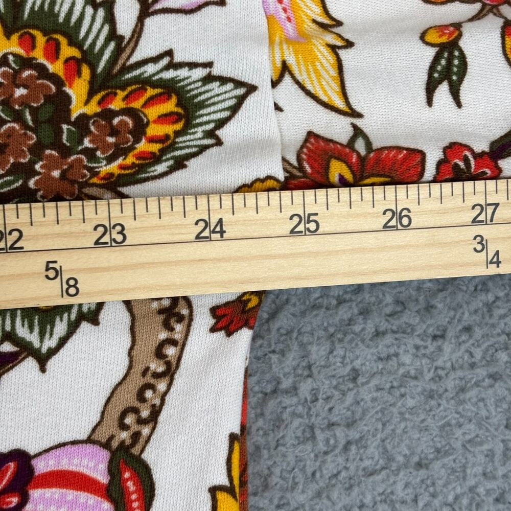 Talbots Floral Top XL Crewneck Sweatshirt Blooming Jacobean 100% Cotton 2025 - Picture 9 of 15
